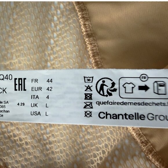 NEW Chantelle Toffee Sequins Fleurs Signature Mid-rise Mesh Tanga Brief Size L - Picture 8 of 9